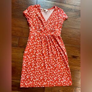 Boden Cherry 🍒 Red & White Knee Length Dress Size 6